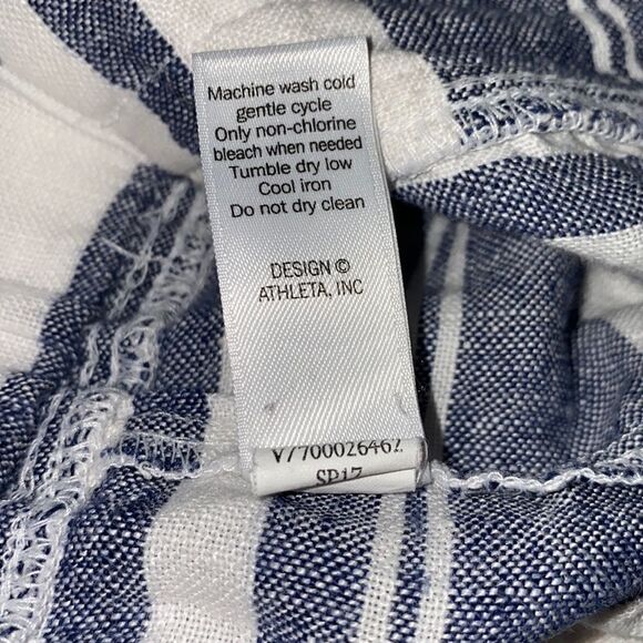 ATHLETA Blue and White Linen Shorts-0 - Picture 6 of 6
